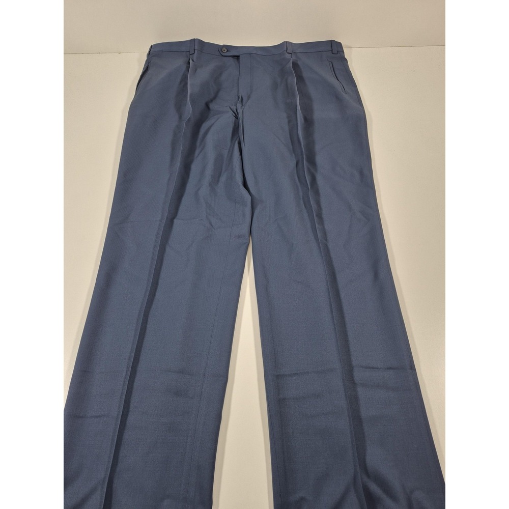 Tallia Dress Pants Mens 48x36 Blue Wool Pleated Classic Fit Canada NWT